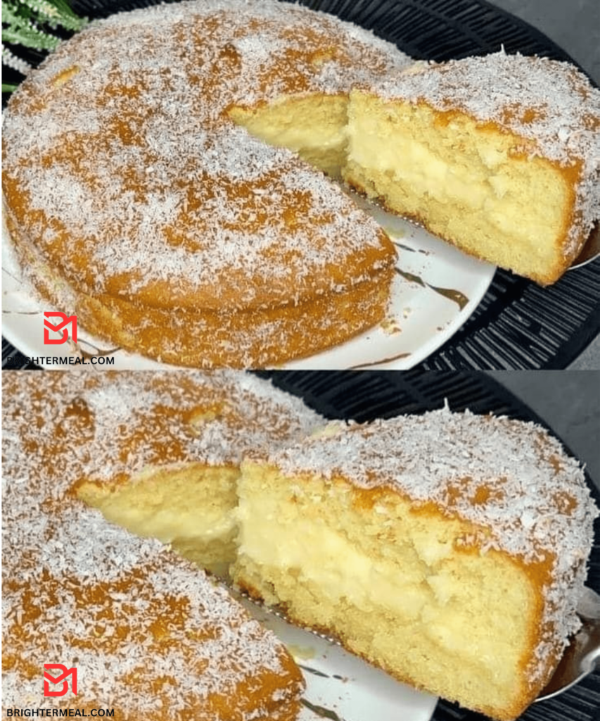 A mouthwatering slice of lemon cream cake