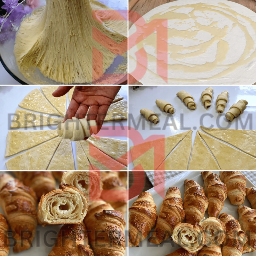 Freshly baked Layered Croissant Pastry Recipe